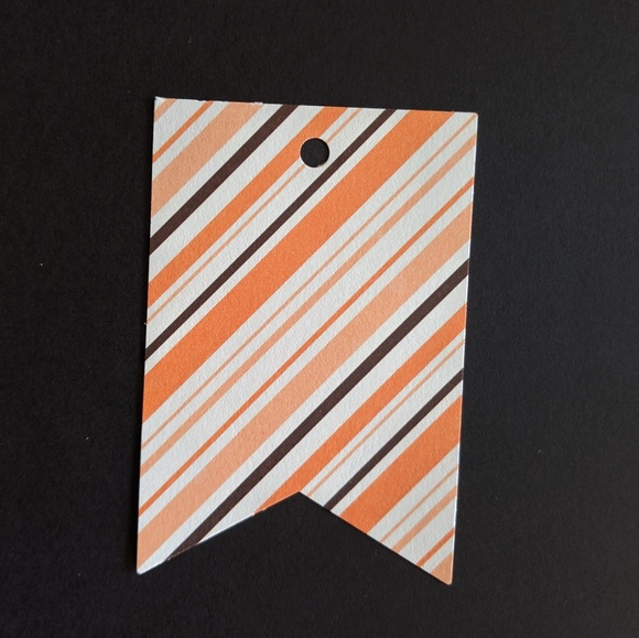 Striped Fall Tags with Matching Brown Ribbon Spool - Picture 3 of 5